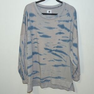 Like Love Purple + Blue Tie-Dye Oversized Sweatshirt Women's Size 2XL